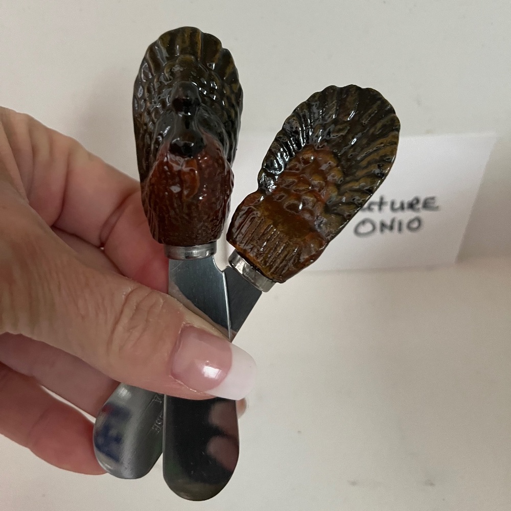 Canape Spreaders Knives Turkey set 3 New!, caviar spreaders, Cheese spreaders
